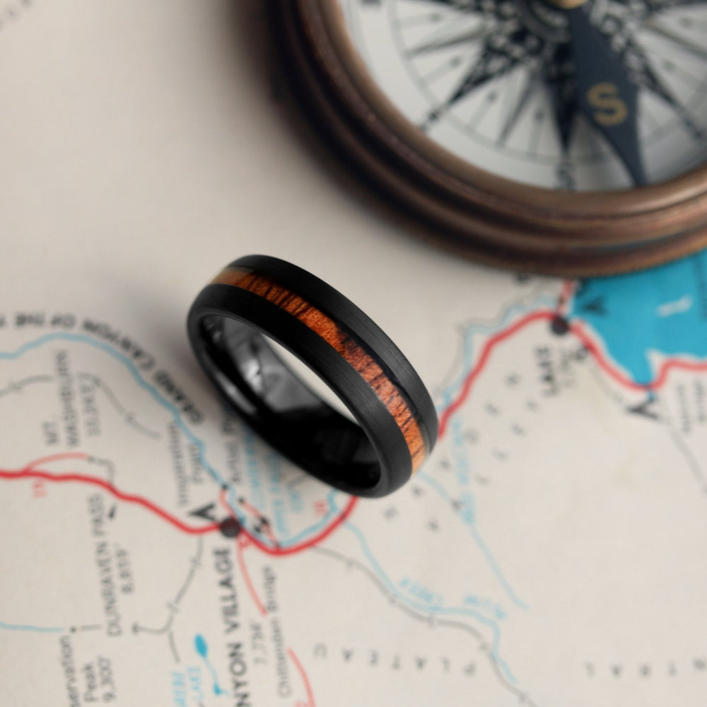 Mens Black Wooden Rings